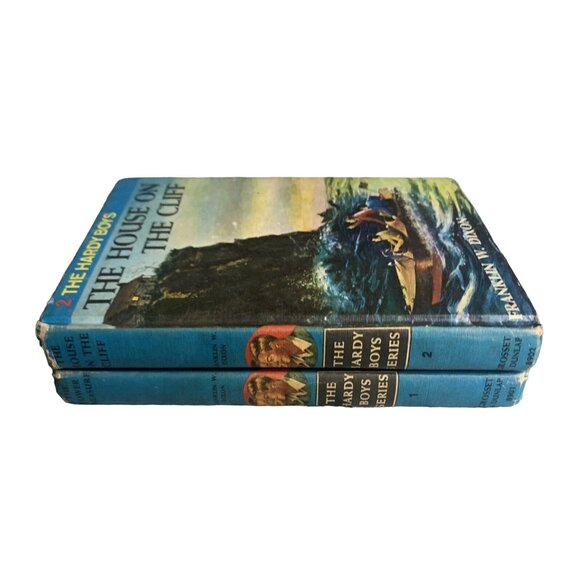 Hardy Boys Mystery Stories Lot #1 & #2 Tower Treasure, House on the Cliff HC - Picture 4 of 8